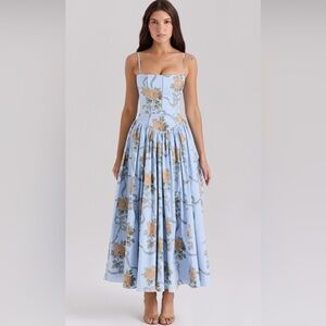House of CB Ysabella Blue Floral Maxi Dress